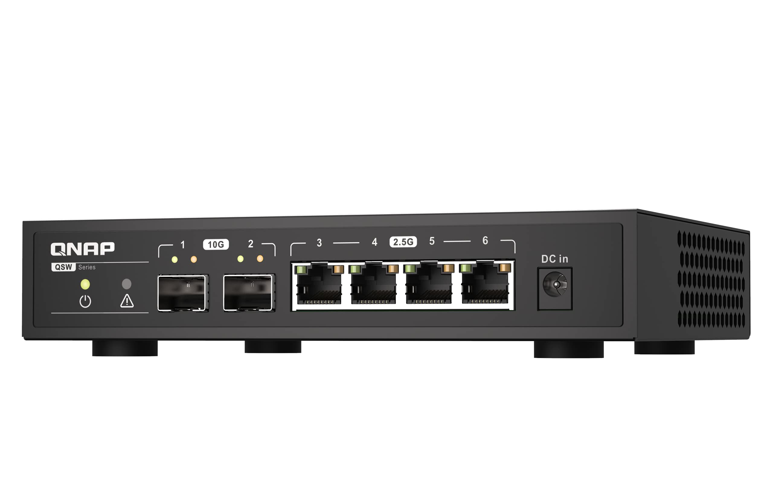QNAP 6-Port 10GbE & 2.5GbE (QSW-2104-2S-US) Plug & Play unmanaged Network Switch