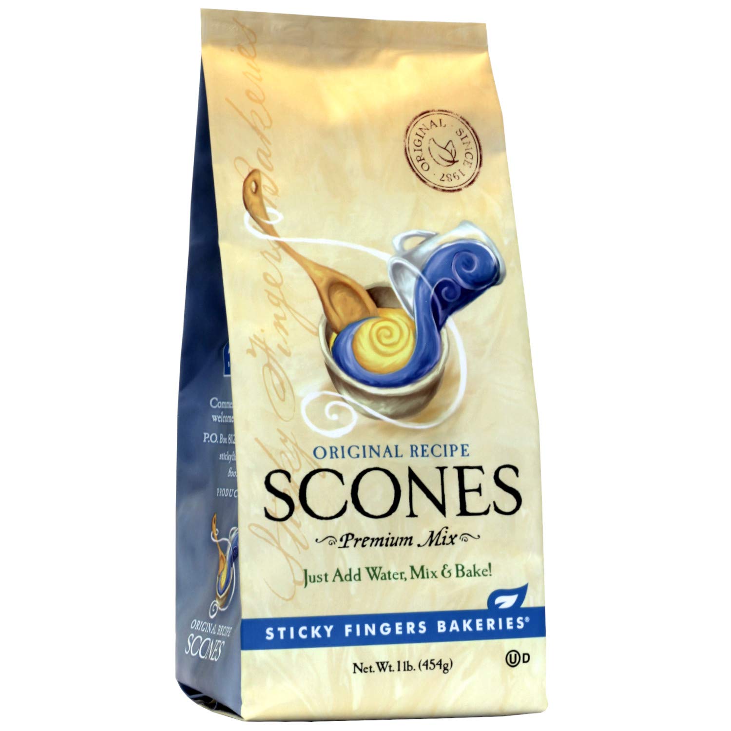 Sticky Fingers Bakeries, English Scone Mix, Original Flavor, Just Add Water, Mix, and Bake. Makes 12 Scones (Pack of 1)