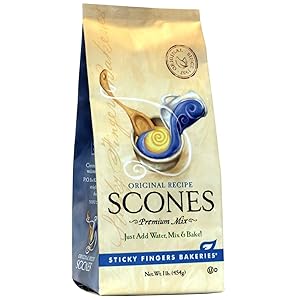 Sticky Fingers Bakeries, English Scone Mix, Original Flavor, Just Add Water, Mix, and Bake. Makes 12 Scones (Pack of 1)