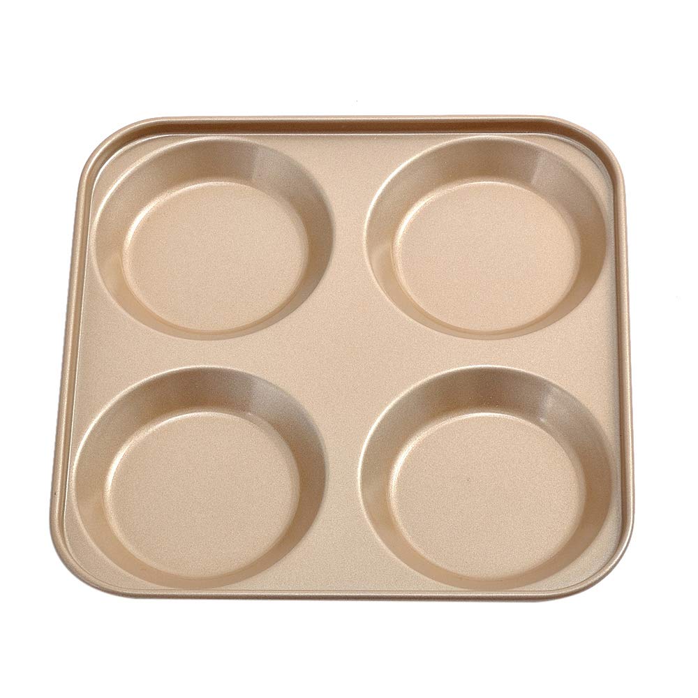 i enjoy + Yorkshire Pudding Tray Non Stick, 4 Cup for Oven，Robust Carbon Steel with PFOA & BPA Free, 24 cm