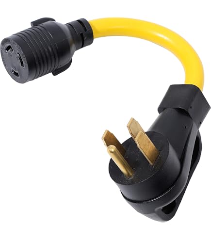 ONETAK NEMA 14-30P To 6-30R Adapter Cord – 240V 30 Amp, 4-Prong Male To 3-Prong Female, ETL Listed For Generators, Dryers, Welders & EV Chargers