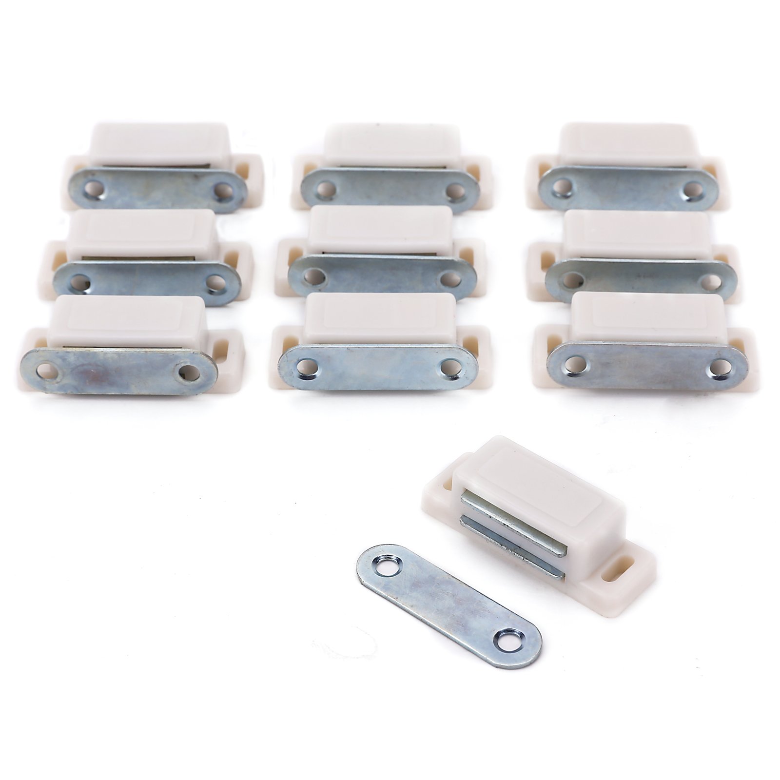 10x Heavy Duty Cupboard Cabinet Door Magnetic Catch Latch Home Furniture Kitchen Wardrobe 6KG Pull Strong 45mm