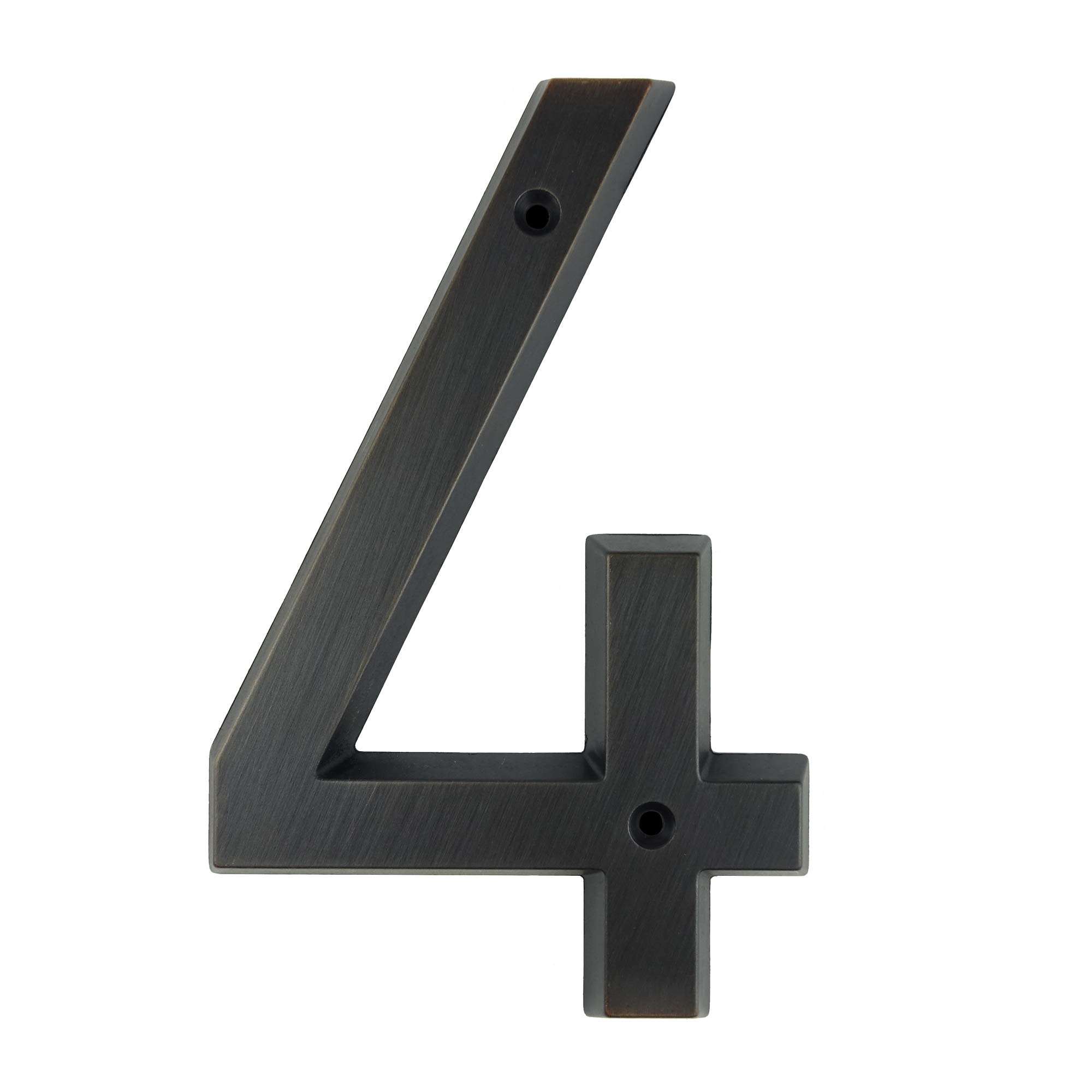 HASWARE House Number Sign 6 Inch (15 cm) Vintage Style Aged Bronze Finish Door Numbers Signage Plaque Street Home Address Numerals,Zinc Alloy[Number 4]