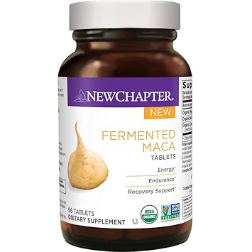New Chapter Organic Maca Supplement - Fermented Maca Tablet for Energy + Endurance + Recovery Support