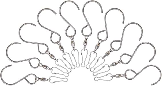 Besportable - 20 ganchos giratorios en forma de S para colgar ropa