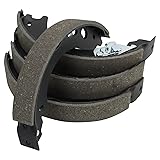 TRQ Rear Parking Brake Shoe Set Compatible with
