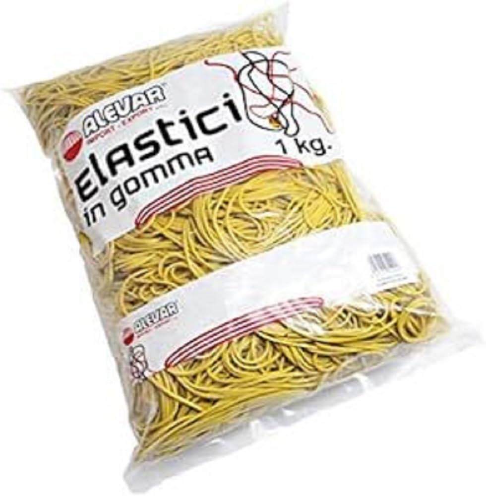 Yellow Elastic Assorted Sizes Conf. 1 kg.