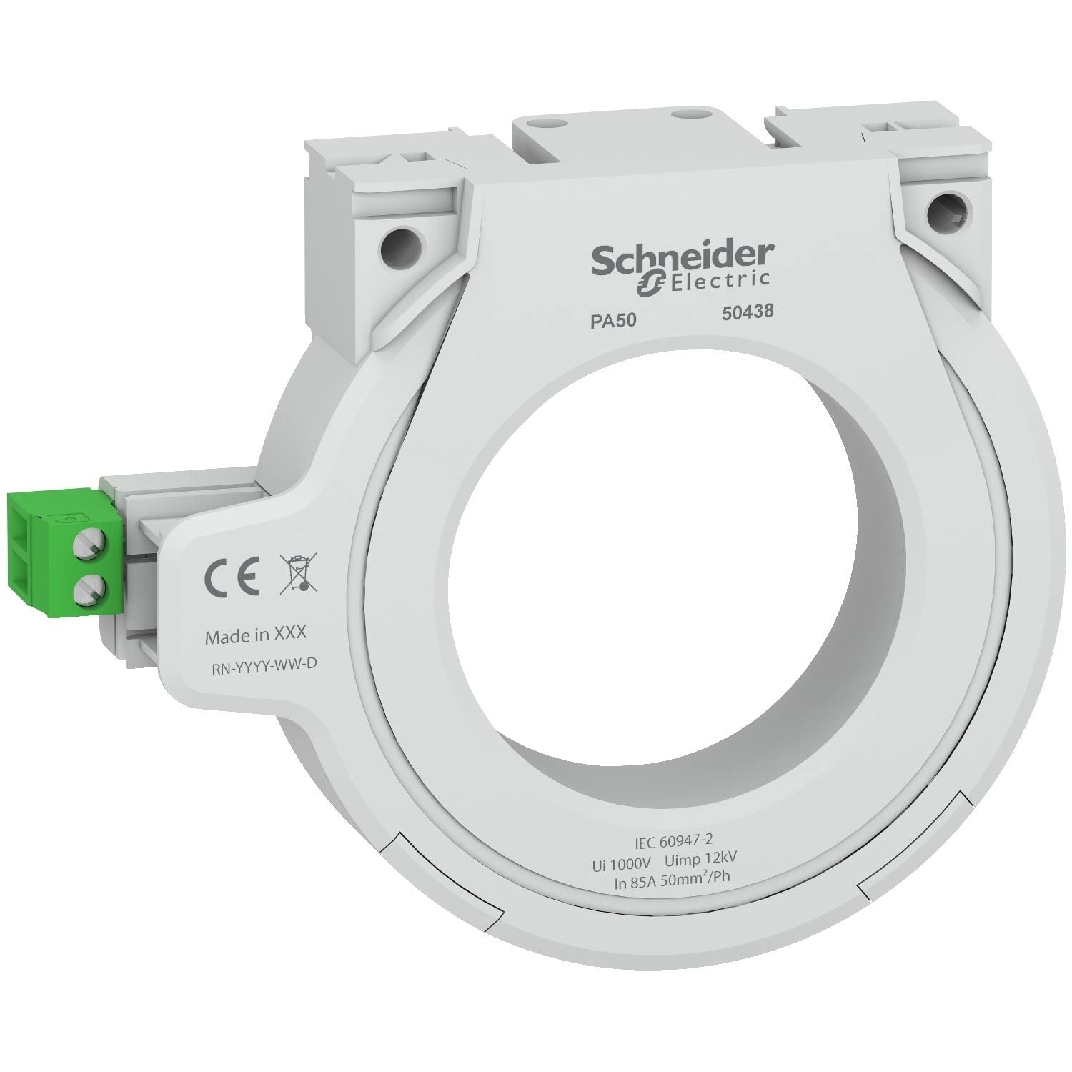 Schneider Electric 50438 Closed Toroid Pa50 Dia. 50mm, White