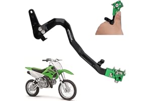 JFG RACING Motorcycle Folding Rear Brake Pedal Foot Lever CNC For KLX 110 KLX110 2010-2020 Pit Dirt Bike Green