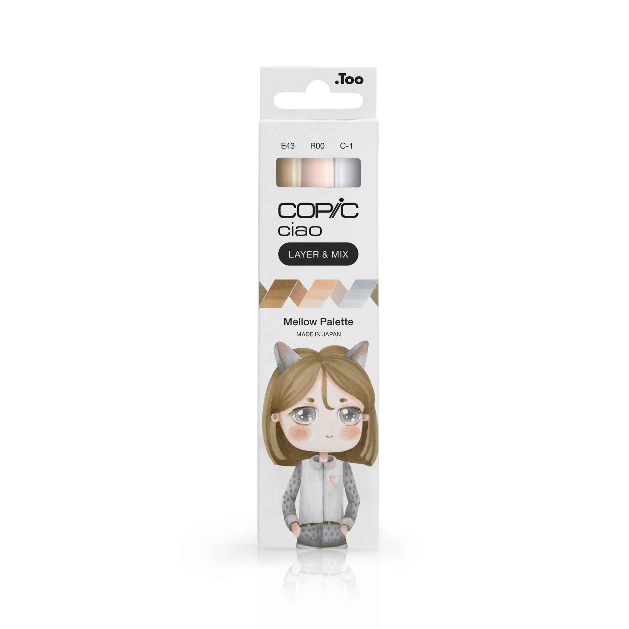 COPIC Ciao Layer & Mix Pen Set Of 3 Mellow Palette Markers, Art, Craft, Colouring, Graphic, Highlighter, Design, Anime Manga