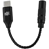 Linsoul Kiwi Ears AD1 Type-C to 3.5mm Female Headphone DAC Adapter Cable, USB C to Aux IEM Dongle with KT02H20 Chip, High Res