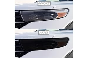 SlickMod PreCut Vinyl Smoke Tint for 2020-2023 Ford Explorer Headlight (1. Headlight & Foglight, 20% Dark Smoke)