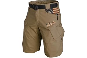 FONMA Mens Cargo Shorts 2025 Summer Outdoor Tactical Shorts Solid/Patriotic Printed Military Shorts with Multi Pockets