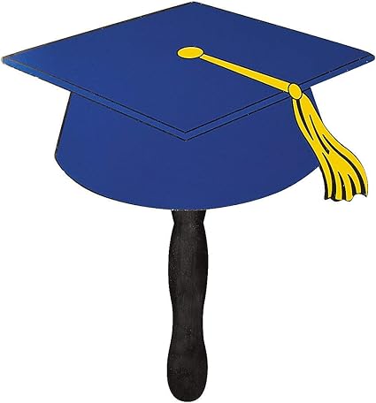 Amazon Com Fun Express Blue Grad Cap Fan For Graduation Party