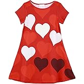 HH Family Girls Valentine Dress for Girls Heart Love Outfit Kids Clothes