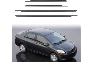 GZYF 4 PCS Car Window Moulding Trim Weatherstrip Window Moulding Trim Seal Belt for Toyota Yaris Sedan 4-Door 2007 2008 2009 2010 2011 2012 2013 2014 2015 2016，Black