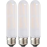 LEOOLS T10 Led Frosted Bulb, 8W Dimmable Tubular LED Light Bulb, 75 Watt Incandescent Bulb Equivalent, 2700K Soft Warm White,