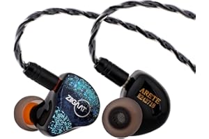 ZiiGaat x Fresh Reviews Arete in Ear Monitor, 1DD+4BA Hybrid Earphone IEM, Wired Gaming Earbuds, Studio Monitor Tunning, with