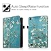 Fintie Folio Case for Amazon Fire 7 Tablet (Previous Generation - 7th, 2017 Release) - Slim Fit PU Leather Standing Protective Cover Auto Wake / Sleep, Compatible with Fire 7 (5th Gen, 2015), Blossom