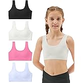 Sascina Training Bras for Girls 10-14 Seamless Teen Girls Sports Bras Ultra Comfort Soft Tween Bras 8-16 Removeable Padding