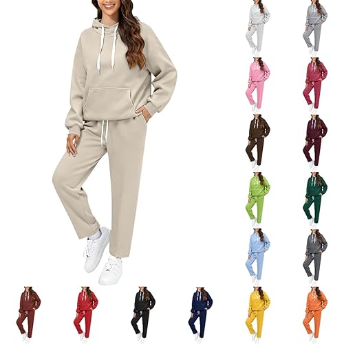 Bauenieroy coffee brown clothes, Lounge Wear Sets For Women UK Tracksuit Full Set Wear 2 Piece Ladies Fall Fleece Tracksuits Activewear Zip Coat Tops Trousers Fashion Casual Autumn Winter Clothing