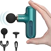 HEYCHY Super Mini Massage Gun, Percussion Deep Tissues Muscle Massager, Compact Sports Travel Massage Gun, Portable Handheld Massager for Home, Gym, Office, Outdoors