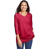 Woman Within Plus Size Perfect Three-Quarter Sleeve V-Neck Tee (Petite Available)