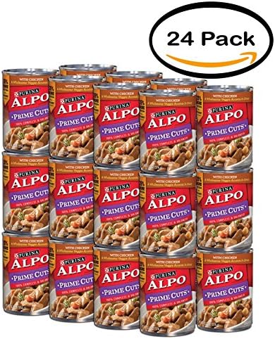 PACK OF 24 - Purina ALPO Prime Cuts With Chicken & Wholesome Veggie Accents in Gravy Dog Food 13.2 oz. Can