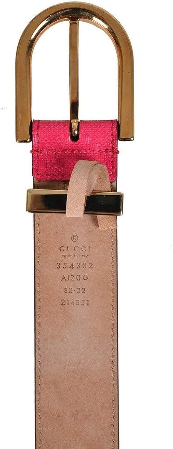 Gucci Women's Diamante Pink Leather Belt 354382 at  Women’s Clothing store