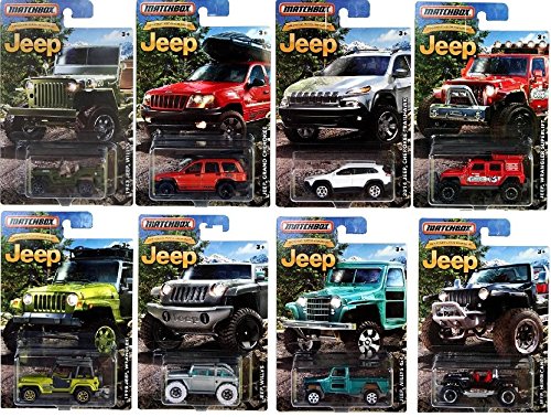 2016 Matchbox Jeep Anniversary Edition Jeep Set of 8 Cars