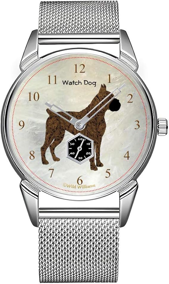 Amazon ファッションメンズウォッチ シルバーステンレススチール 防水ウォッチ メンズ トップブランド ラグジュアリー メンズウォッチ ブリンドル ボクサーウォッチ ドッグ メンズ腕時計 腕時計 通販