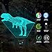 Elstey Dinosaur 3D LED Night Light Table Desk Lamps, 3D Optical Illusion Visual Lamp 7 Colors Touch Table Desk Lamp for Christmas Gift