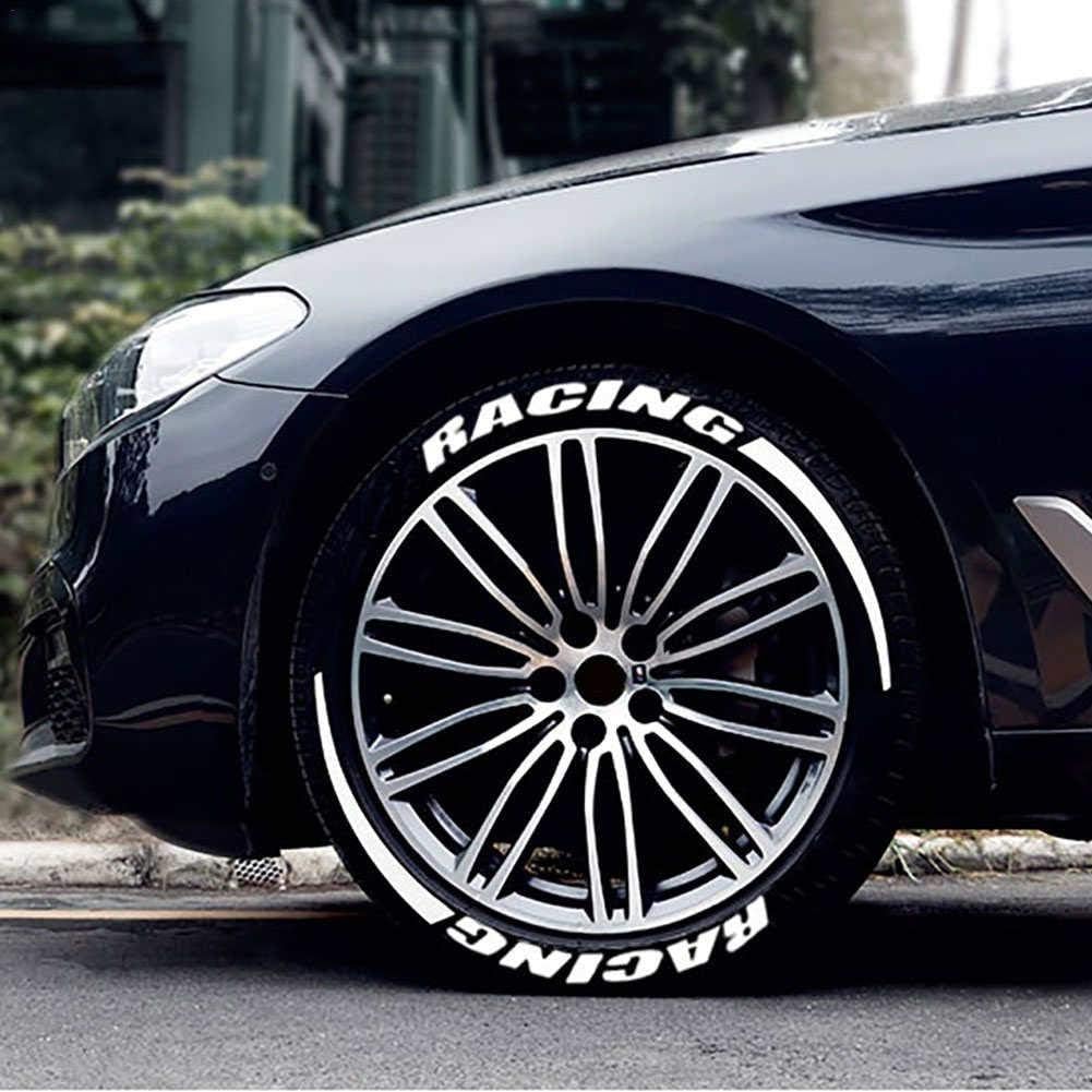 likeitwell Tire Stickers - Car Tire and Wheel Lettering Add-On Decoration Accessories - Tuning Universal 3D Logo Personalized Styling Wheel Label for Vehicle Motorcycle pretty good upgrade