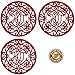 Premium Silicone Trivet for Hot Dishes, Pots & Pans - Decorative Non Slip Mat 'Hot Ironworks' Design Gives a Rustic Charm Protective Pads for Kitchen Counter Love This Kitchen (7.5 in, Set of 3, Red)