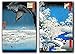 Buttonsmith® Hiroshige Japanese Art Set of 2 Rectagular Refrigerator Magnet Set - Made in The USA