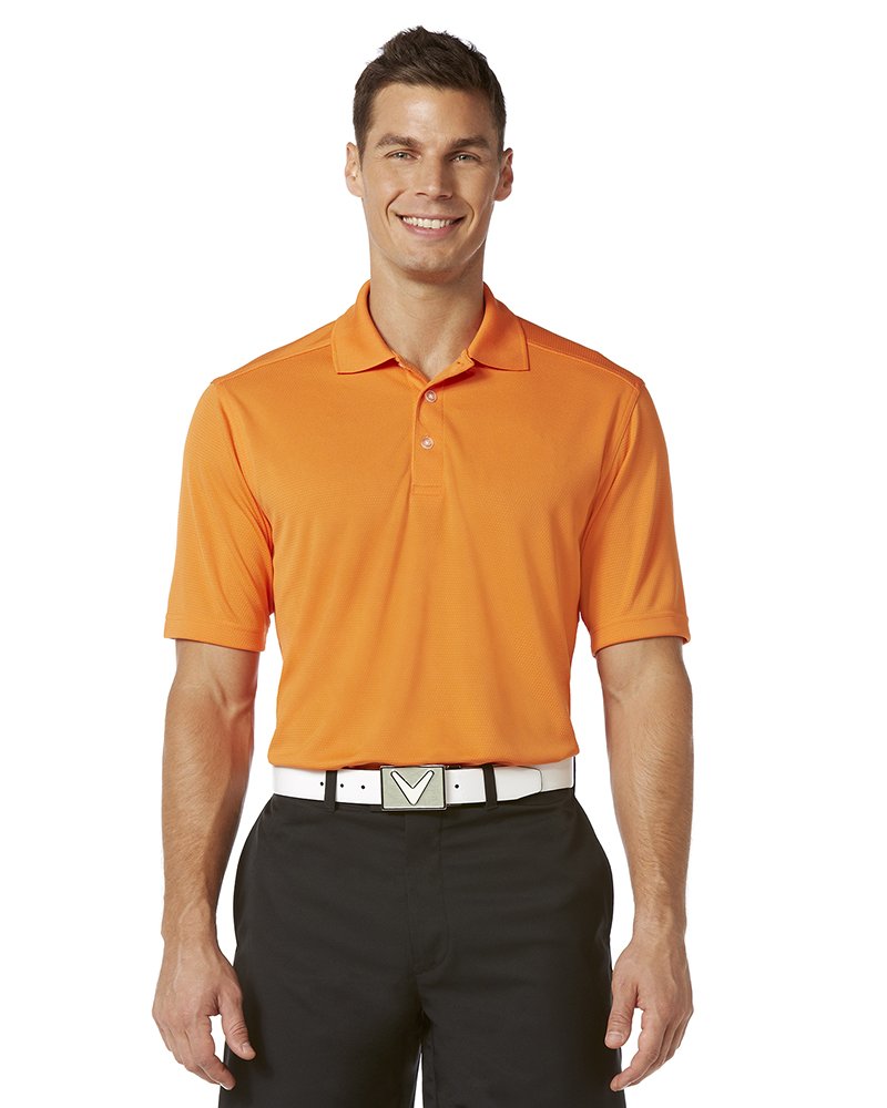 Callaway Men’s Regular Short Sleeve Core Performance Stretch Golf Polo, Sun Protection, Moisture-Wicking (Available in Big & Tall), Mandarin Orange, 4X-Large