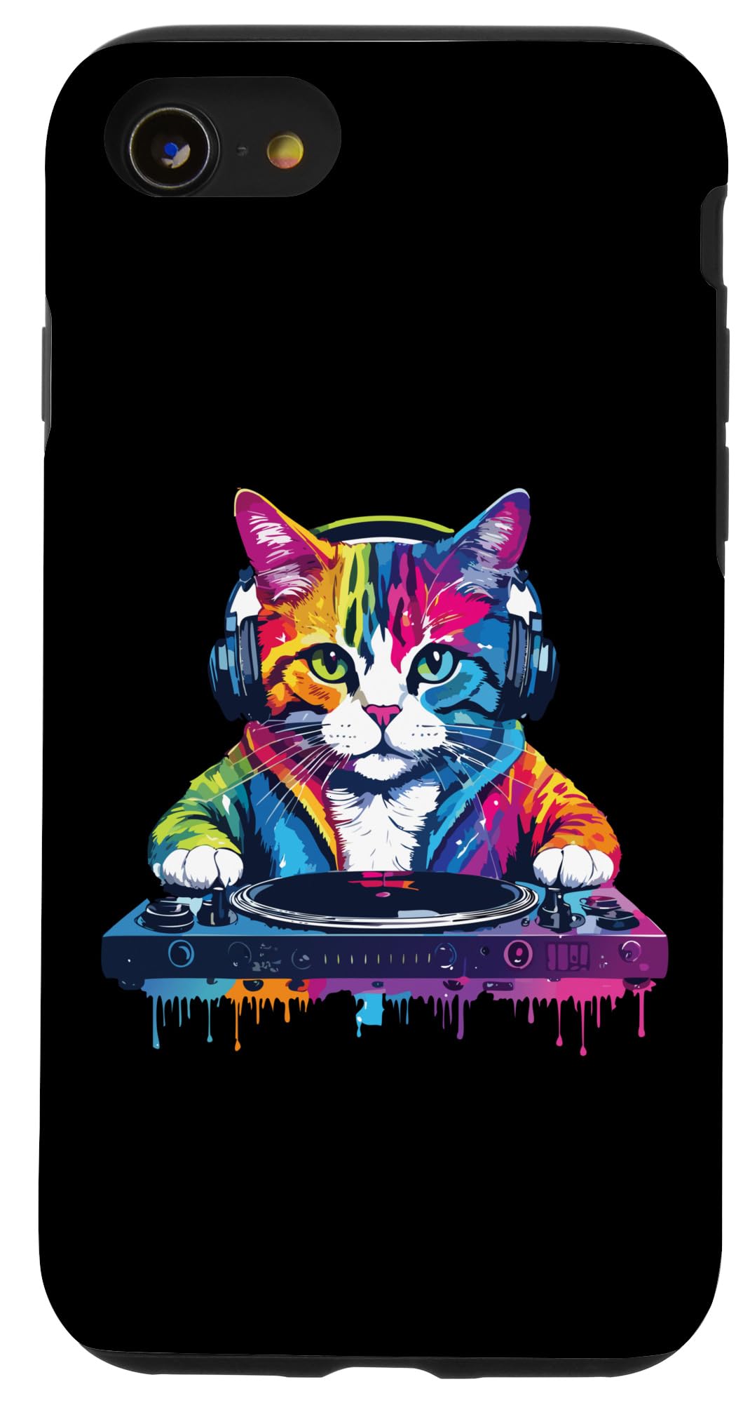 iPhone SE (2020) / 7 / 8 Rave Music, Cat Lover, Colorful DJ Decks, Raving Outfits Case
