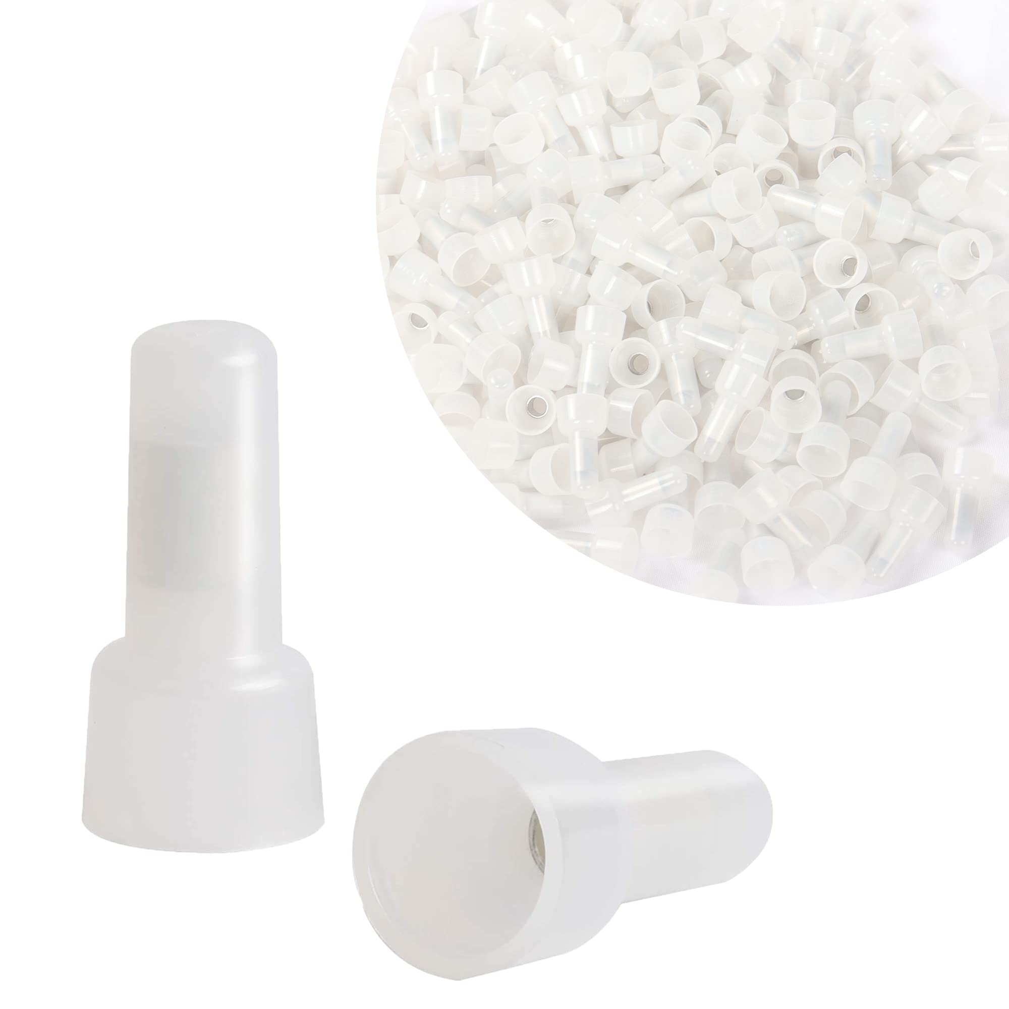 QIANRENON Closed End Crimp Connectors 300pcs 22-16 AWG Aluminum Core Quick Connector Crimp Cap Wire End Terminals (CE1)