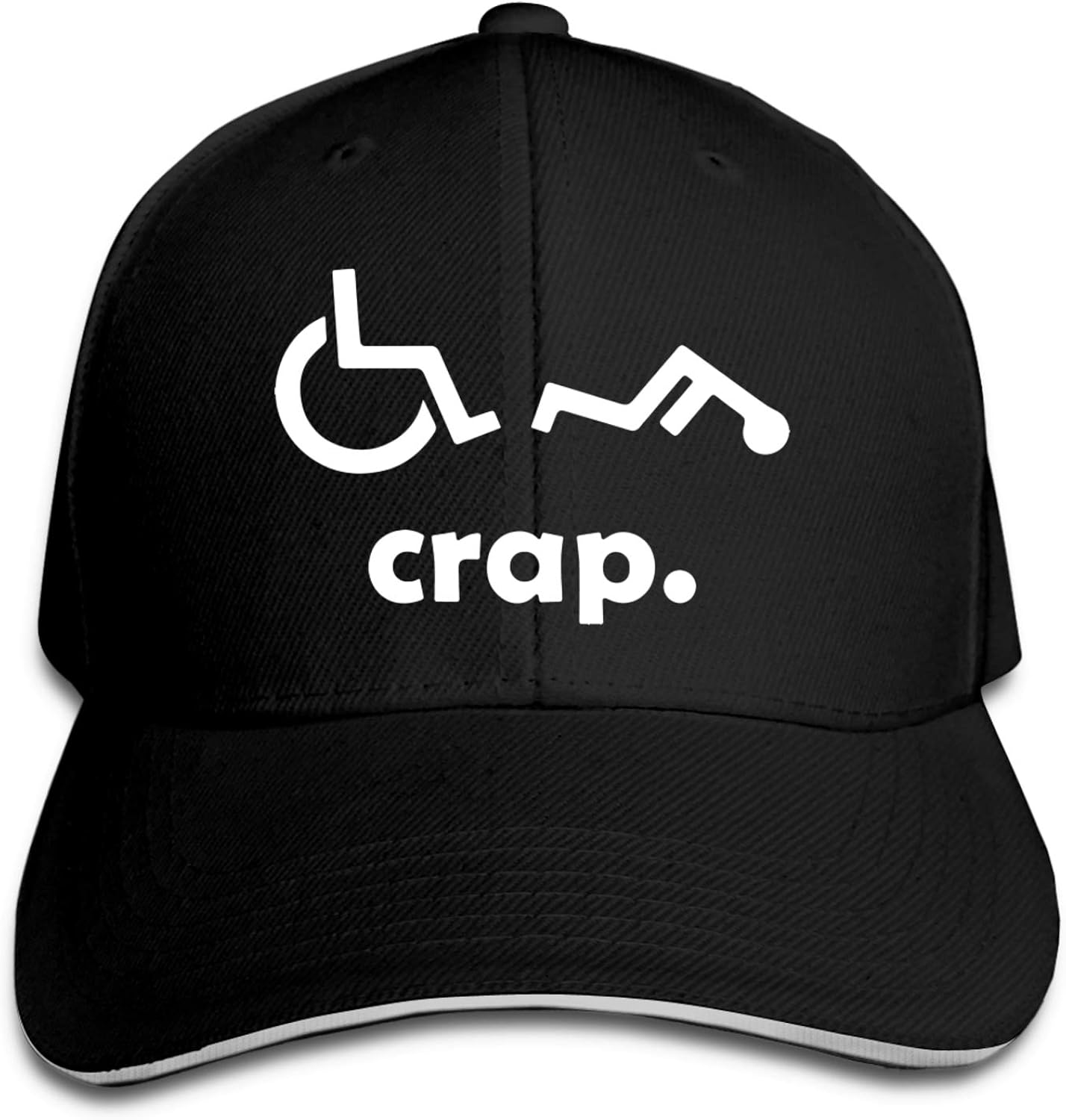 Crap Handicap Wheelchair Sandwich Cap Adjustable Baseball Cap Hip Hop