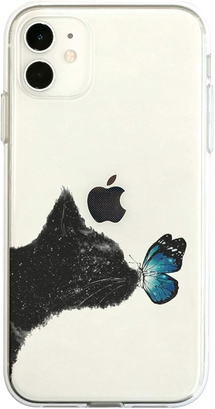 Amazon Dparks Iphone 11 ソフトクリアケース ネコと蝶々 ディーパークス 6 1インチ アイフォン 背面 カバー 日本正規代理店品 Dsi61r Dparks 家電 カメラ