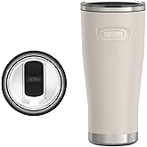THERMOS ICON SERIES, Stainless Steel Cold Tumbler with Slide Lock, 24 Ounce, Sandstone