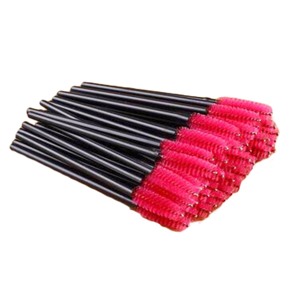 Xiaoyu 100PCS Disposable Mascara Wands Eyelash Applicator Eyebrow Brush - Red