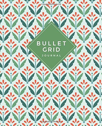 Bullet Grid Journal: Beautiful Pattern, Slim 75 Dot Grid Pages, 8x10, Professionally Designed Paperback – 29 Dec. 2016