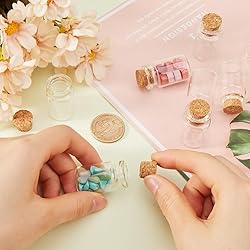 CRASPIRE 24Pcs Small Glass Bottles with Cork