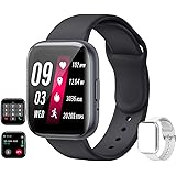 feifuns Smart Watch(Receive/Make Call) 1.54'' Full Touch Screen Fitness Tracker with Life Water-Resistant Heart Rate/Blood Pr