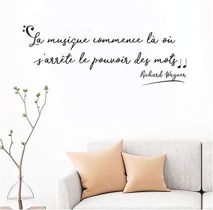 Les Tresors De Lily P2749 Planche De Stickers Citations La Musique Commence La Ou S Arrete Le Pouvoir Des Mots Richard Wagner 50x70 Cm Amazon Fr Cuisine Maison