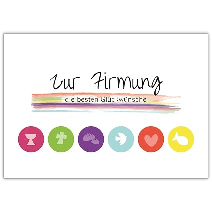 Moderne Grusskarte Mit Christlichen Symbolen In Regenbogen