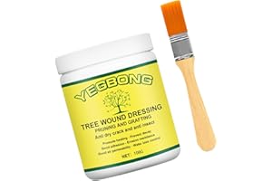 Leefasy Tree Wound Sealer,Bonsai Cut Paste Tool,Garden Tree Pruning Grafting Paste,Portable Pruning Grafting Sealant with Brush,Pruning Sealer Tree Wound Dressing,Tree Repair Ointment Agent
