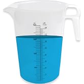 ACCUPOUR 128oz (1 gallon) Measuring Pitcher, Plastic, Multipurpose - Great for Oil, Chemicals, Pool and Lawn - Ounce (oz) and Milliliter (mL) Increments (4000 mL)
