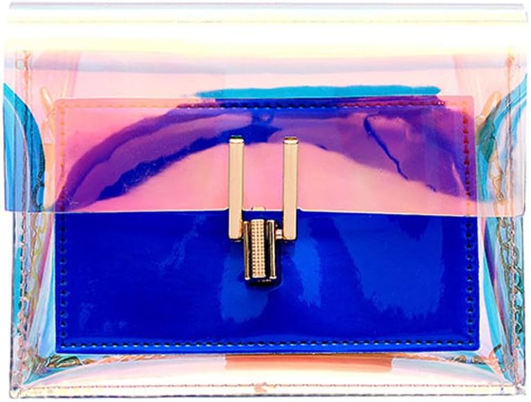 Laser Jelly Bag,Fashion Women Transparent Crossbody Bags Hasp Messenger Shoulder Bag - Chic Mother's Day Gift!